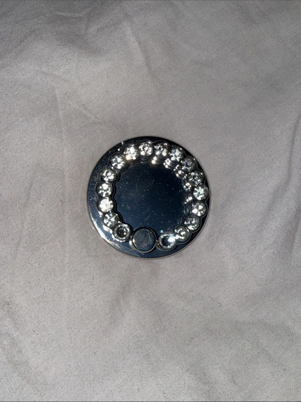 Silver Crystal Ring Phone Grip and Stand